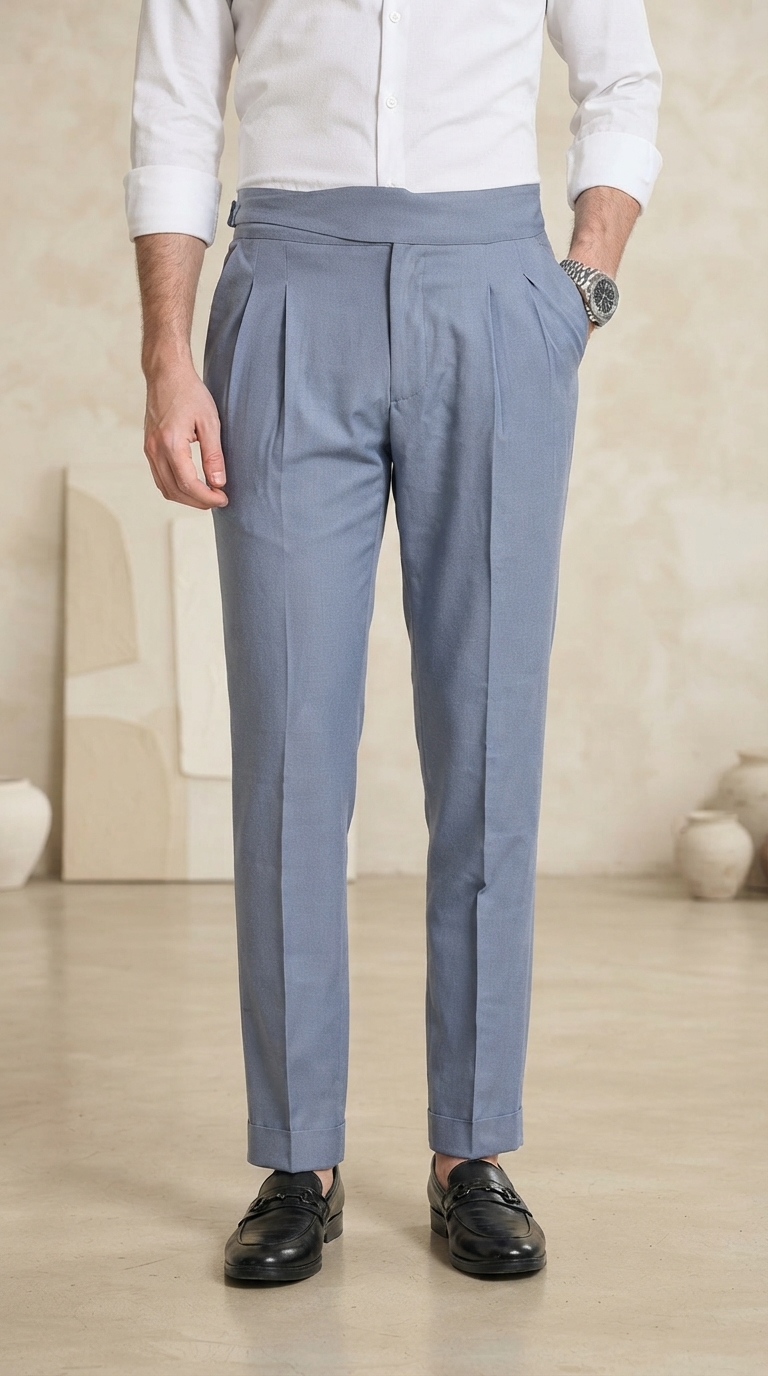 Light Blue Ghurka Pants