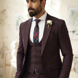 Maroon Three Piece Suit