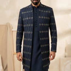 Navy Blue Sherwani