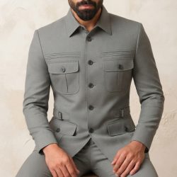Grey Safari Suit