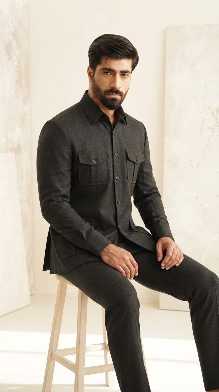 Black Safari Suit - Image 3