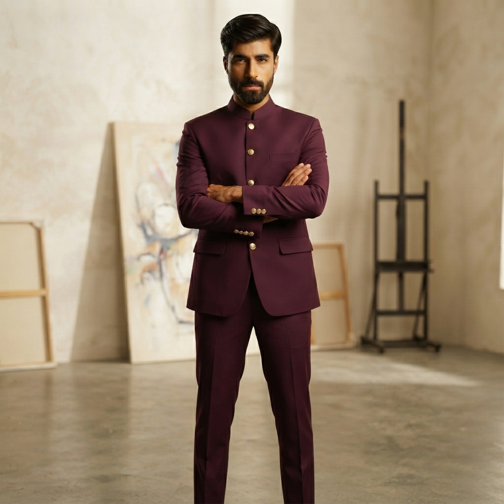 Burgandy Prince Suit - Image 3