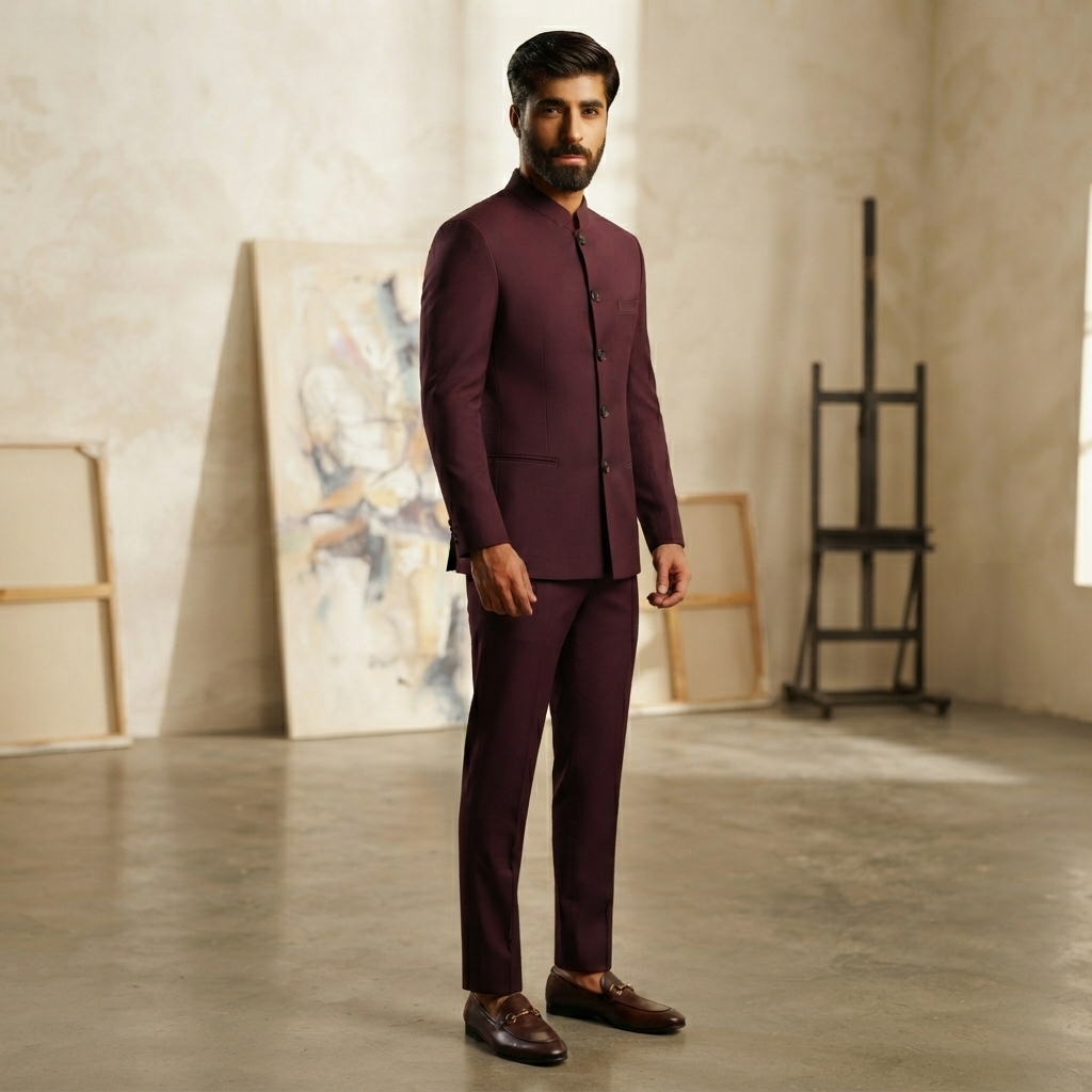 Burgandy Prince Suit - Image 2